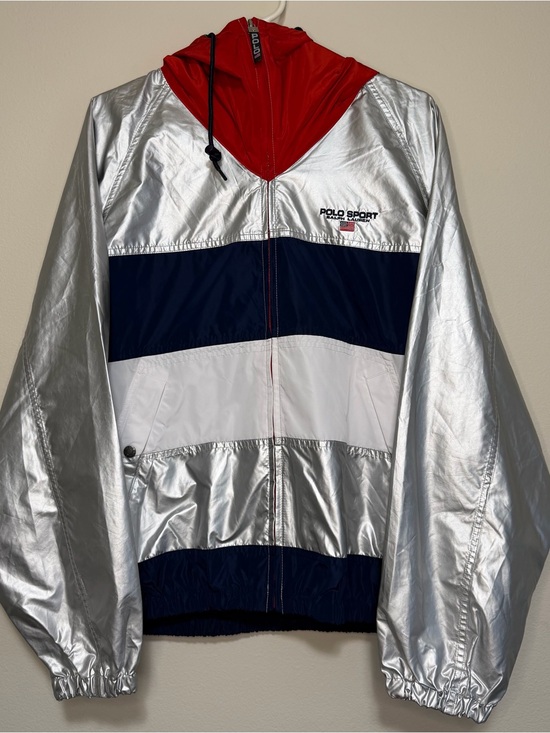 Polo Ralph Lauren Other - Polo Sport Ralph Lauren Limited Edition Olympic Windbreaker Silver Men’s Medium